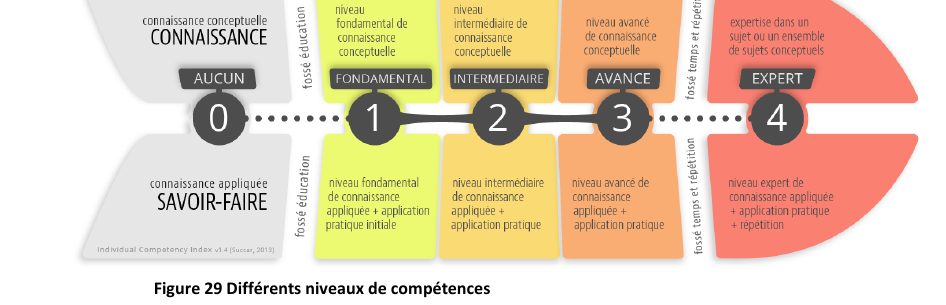Figure 29 — Différents niveaux de compétences. Source : thèse M. Quinart.